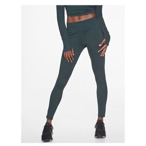 Athleta Leggings Sonar Abyss Teal Mid Rise Size XS